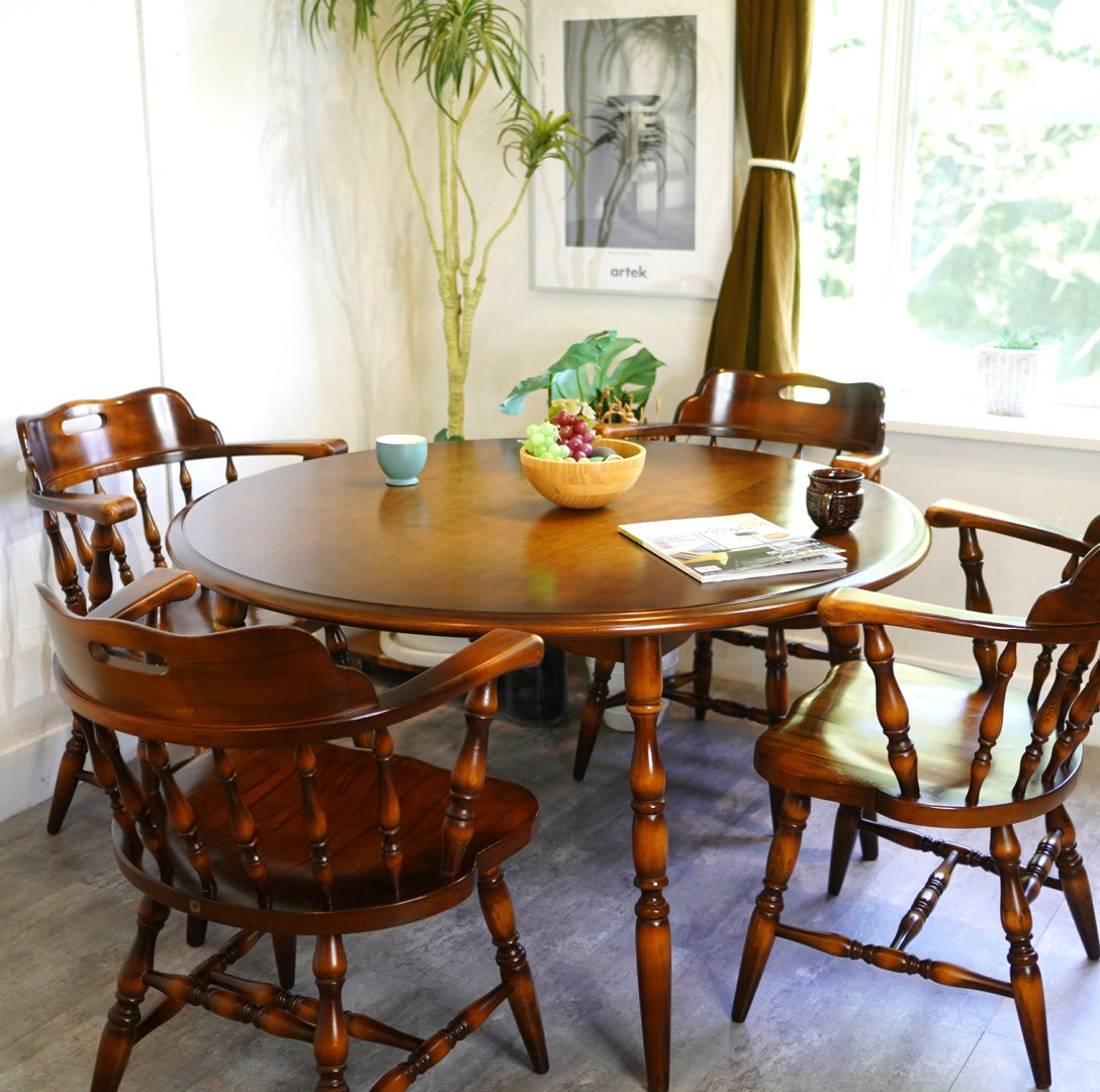 飛騨産業 / HIDA 穂高 ラウンドダイニングテーブル 中古 木 円 机 廃盤