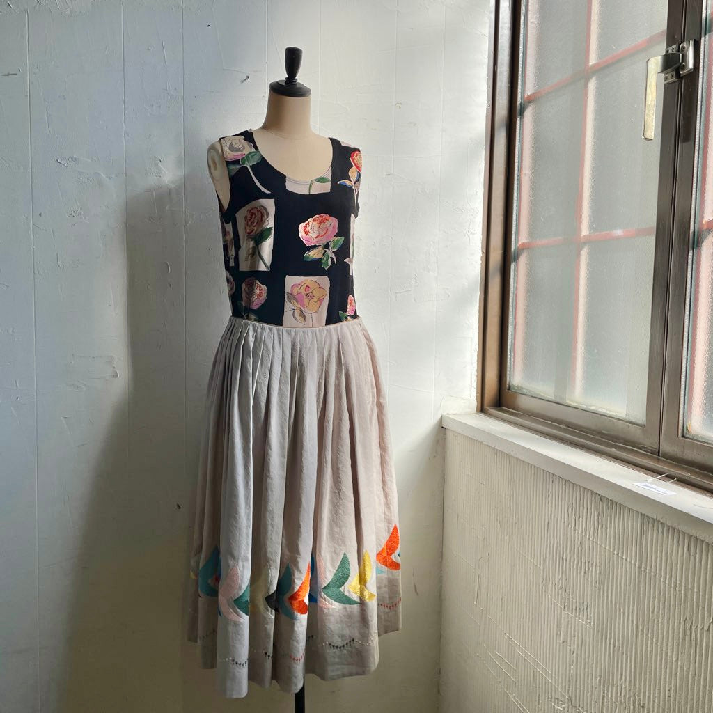 古着】ミナペルホネン / mina perhonen バード / bird プリーツスカート