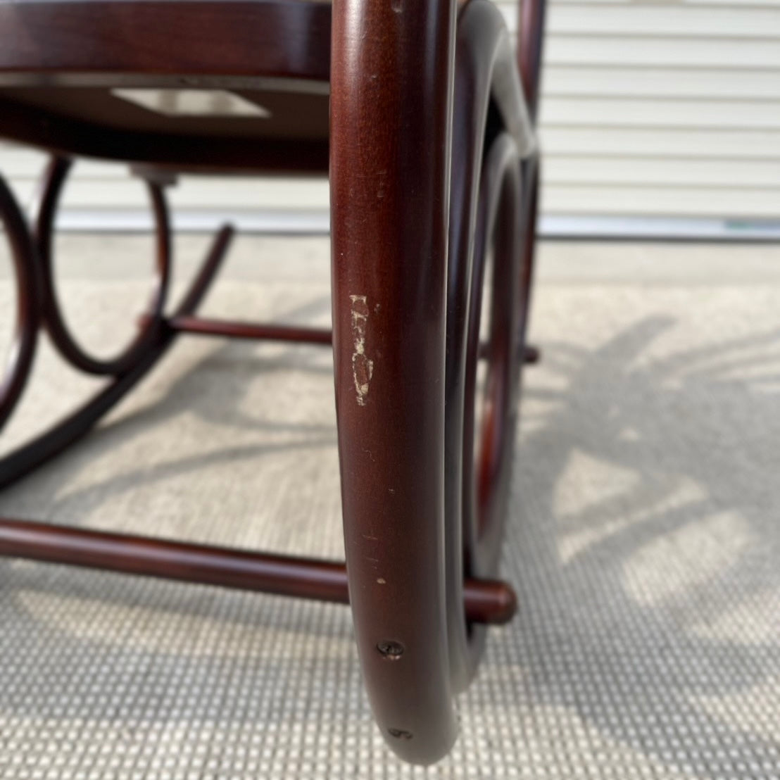 秋田木工 ベントウッド ロッキングチェア 曲木 籐編み 安寧椅子 中古