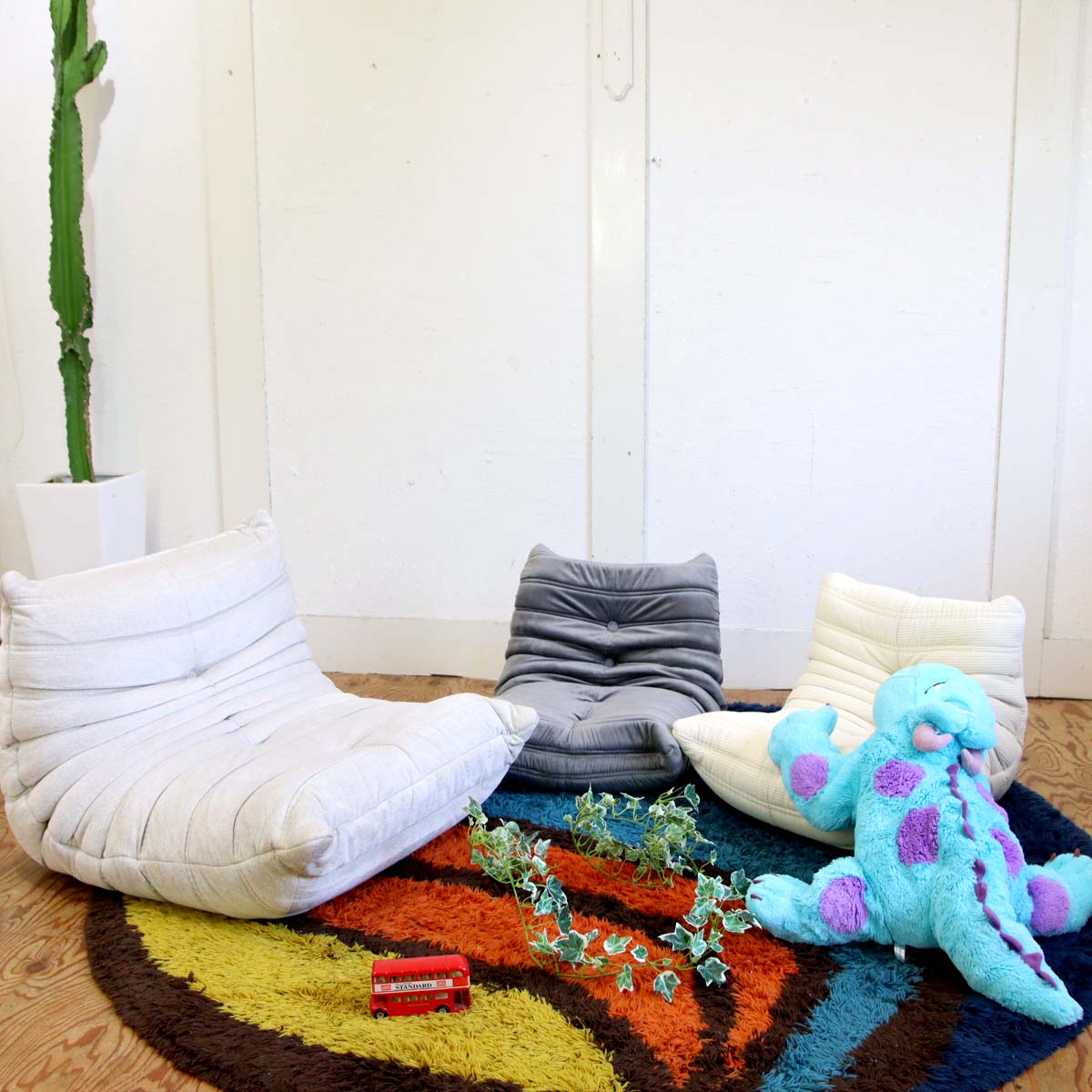 リーン・ロゼ / ligne roset ミニトーゴ グレー ローソファ 1人掛け