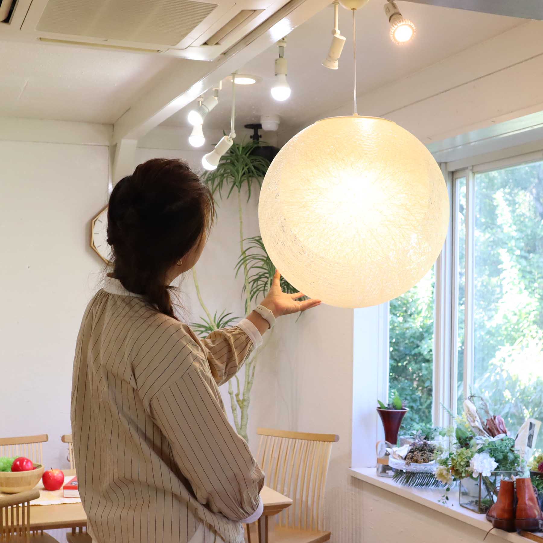 ヤマギワ/YAMAGIWA マユハナ/MAYUHANA 三重 ペンダントライト ホワイト