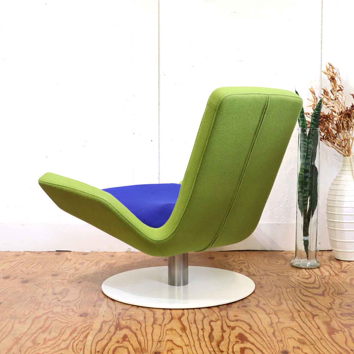 アイデック / AIDEC ルーブ / LOUV ラウンジチェア グリーン 岩崎一郎