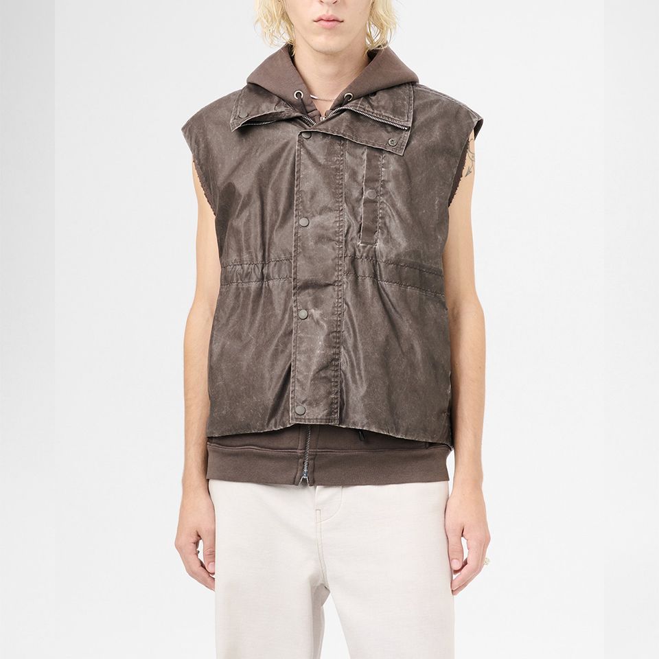 OUR LEGACY - 【Last1 Size48】 FIRM VEST Brown Wash Out Nylon | River