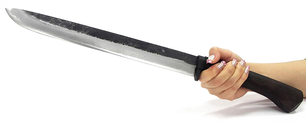 黒打鍛造長剣鉈スリムブレード 佐治 武士 特注限定品割込白紙鋼