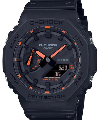 Casioak Neon Black/Orange ga2100-1a4 - Casio G-Shock wrist watch