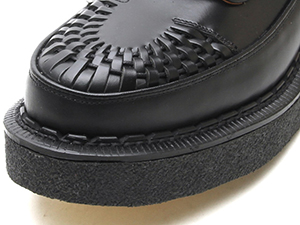 ジョージコックス13327ブラックレザー ブラックインターレース／ROCK