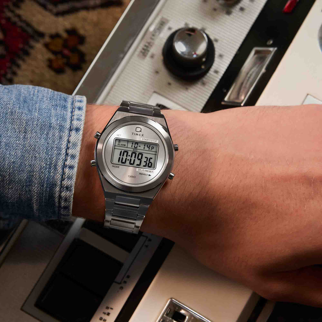 Timex Q80 Continental 39mm Digital Silver SS | Watches.com