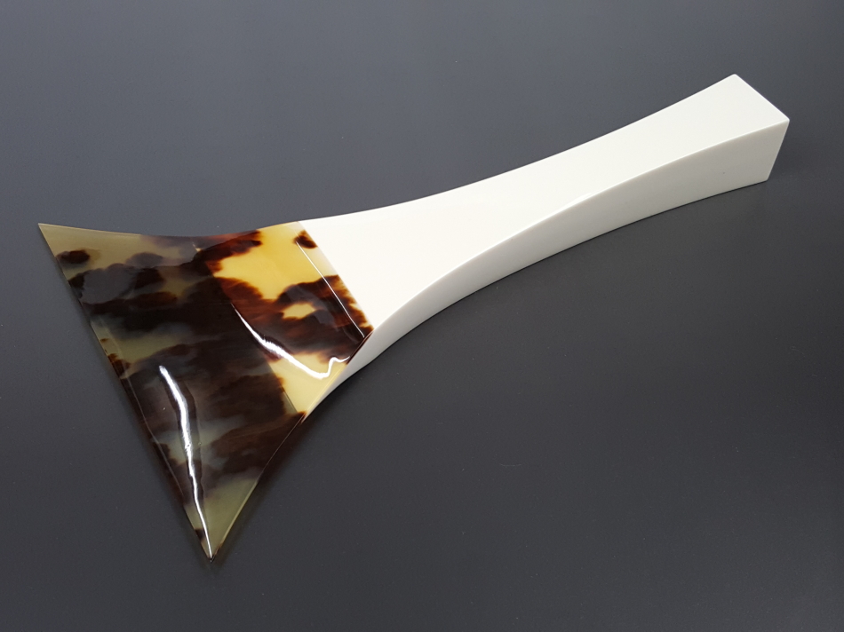 地唄用鼈甲撥（一枚物・七八）・極上