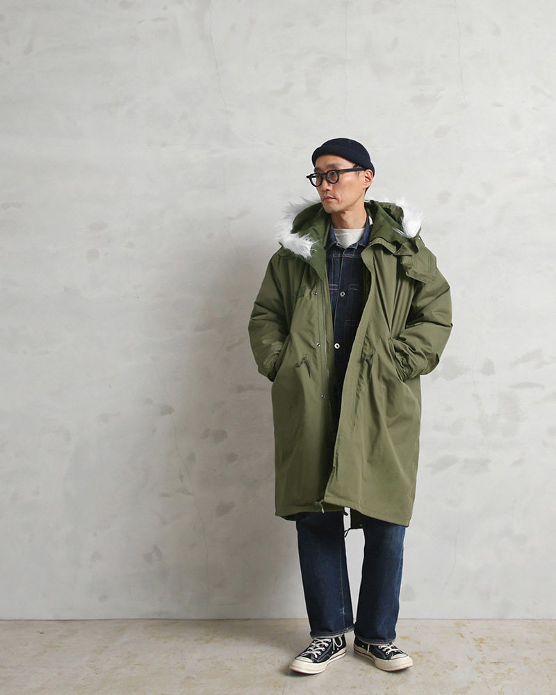 00AW NEIGHBORHOOD バイカラー ワイヤー モッズ ジップ コート 00AW