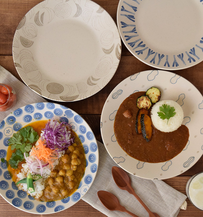 個性的な実りシリーズの大皿。カレー皿やパスタ皿に使える深皿タイプ