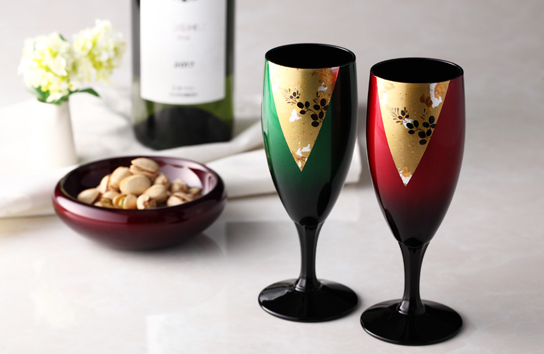 ワインカップ 緑 | 東北工芸製作所 「玉虫塗総本舗」