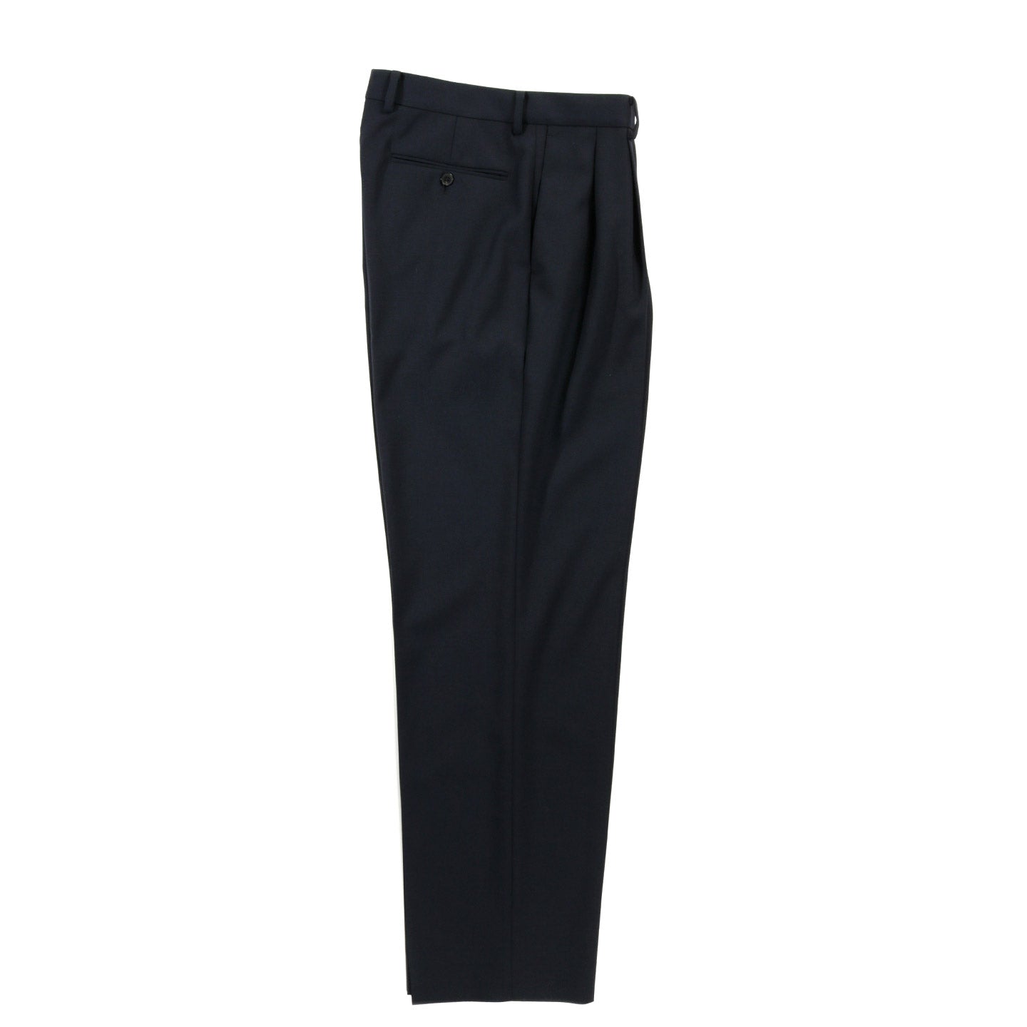 AURALEE WOOL KID MOHAIR HOP SACK TWO-TUCK SLACKS DARK NAVY | TODAY
