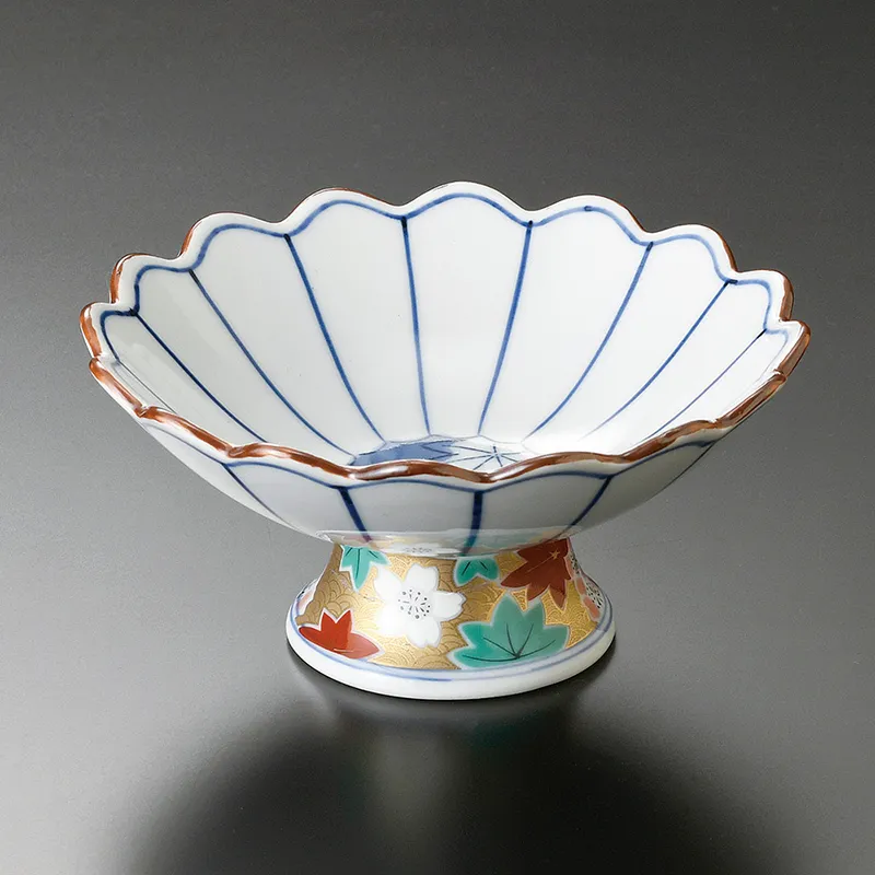 菊割春秋高台小鉢（大）(和食器,鉢もの,高台小鉢)|食器通販の陶磁庵