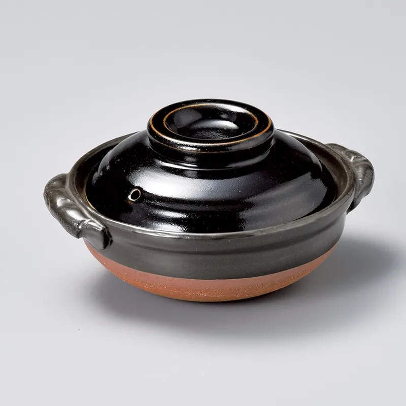天目5.5号鍋(土鍋 5号 (1人用サイズ))|食器通販の陶磁庵