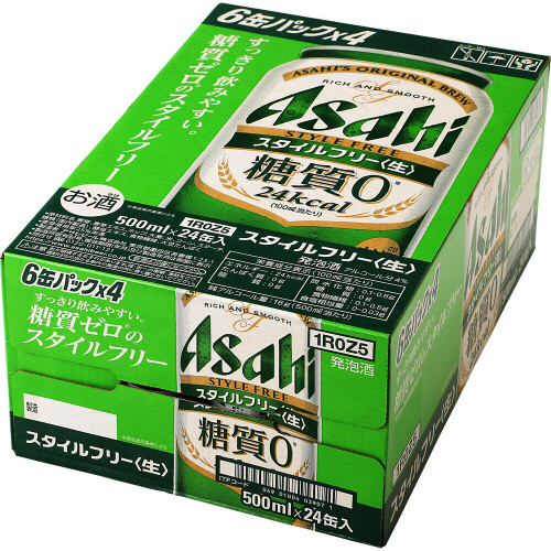 アサヒ スタイルフリー＜生＞ 1ケース【500ml×24缶】: ネット