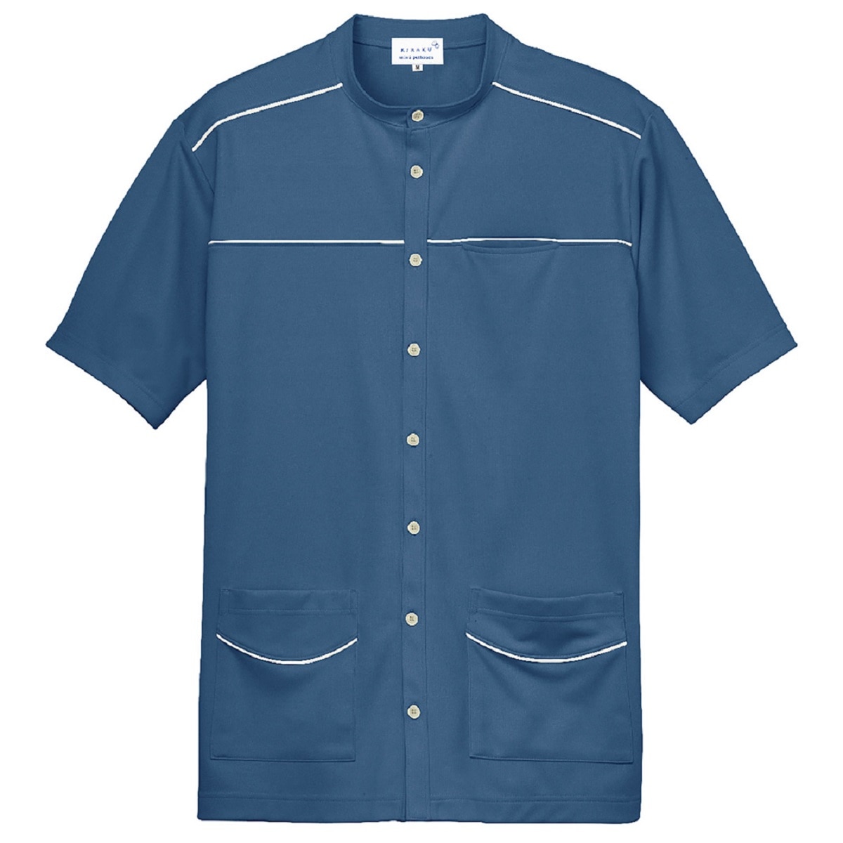 品番： 4P12002 】 男女兼用 シャツ 介護士用 防縮 吸汗 速乾 両脇