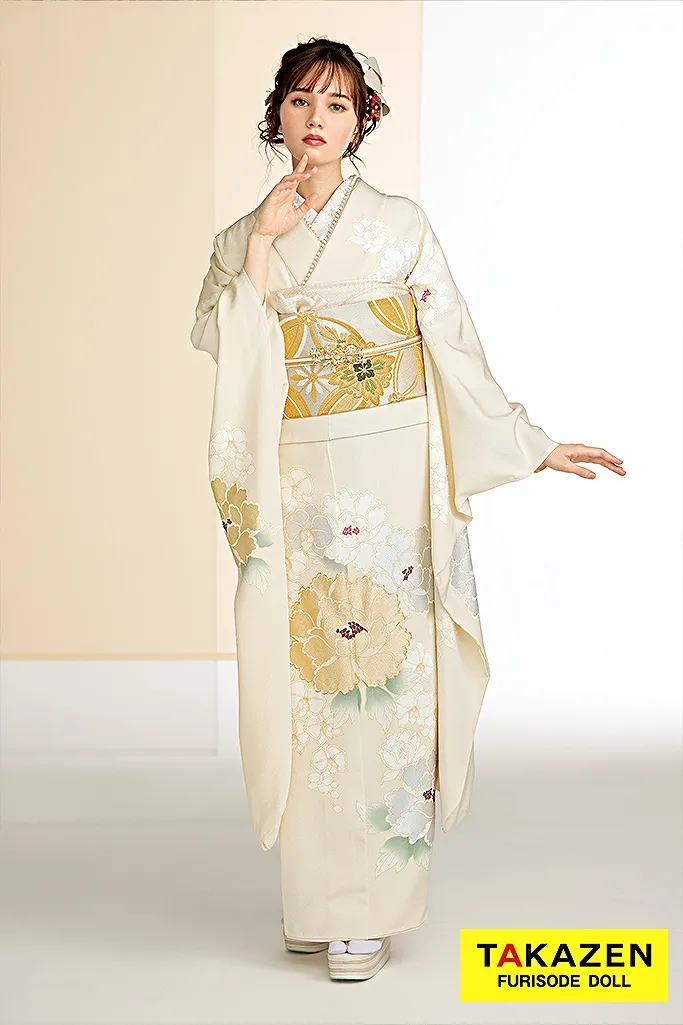 510z29, 411y16,小物類☆人気！振袖 高身長な方にも 古典柄 金彩