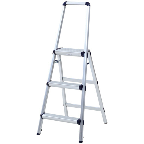 たのめーる】YAMAZEN 上枠付き踏み台 3段 YM-B03SG(DBL) 1台の通販