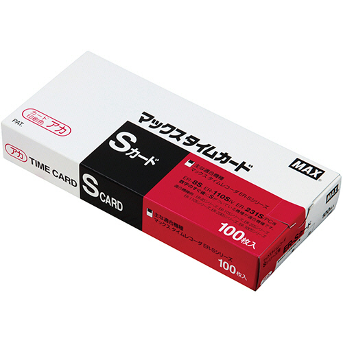たのめーる】マックス タイムレコーダ用カード ER-Sカード レッド