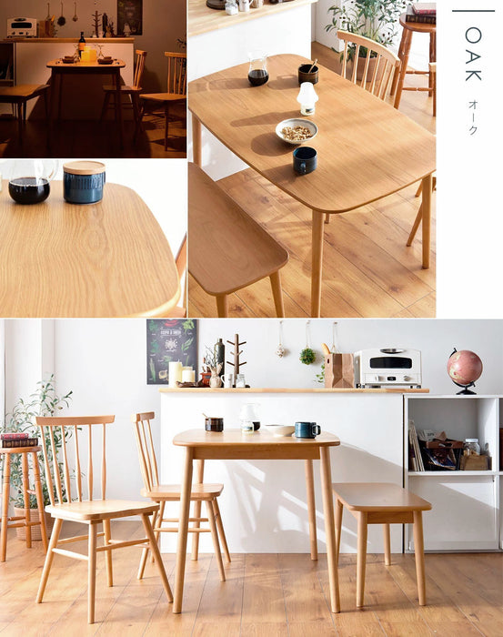 幅120㎝］4人掛け ダイニングテーブル4点セット 長方形 チェア 天然木