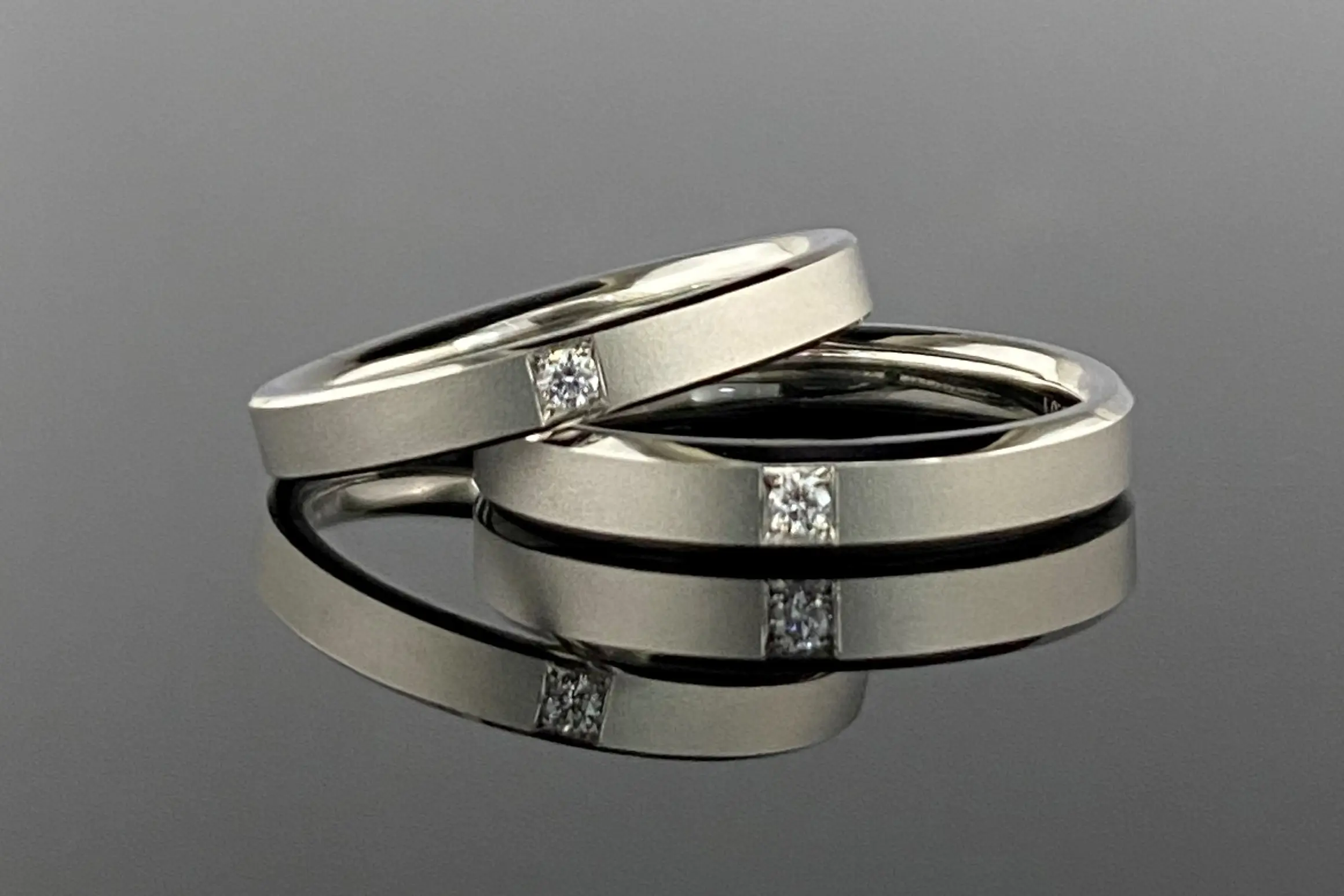 お揃いのデザインで仕上げたフルオーダーリング | 結婚・婚約指輪の