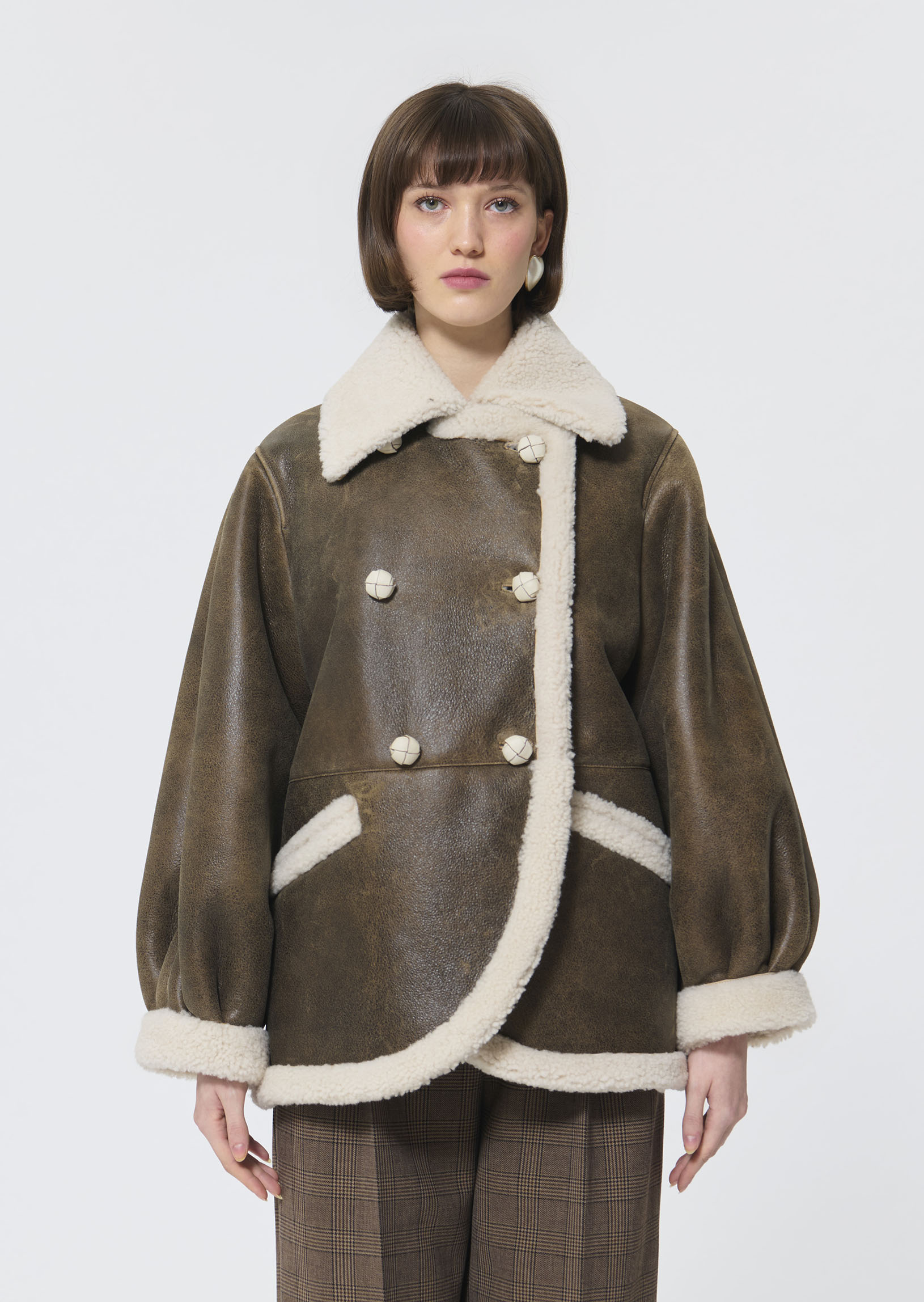 Misha Coat brown sheepskin | TARA JARMON