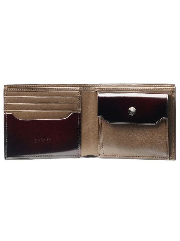 yuhaku - コードバン 二つ折り財布 / ダークブラウン | BRYAN