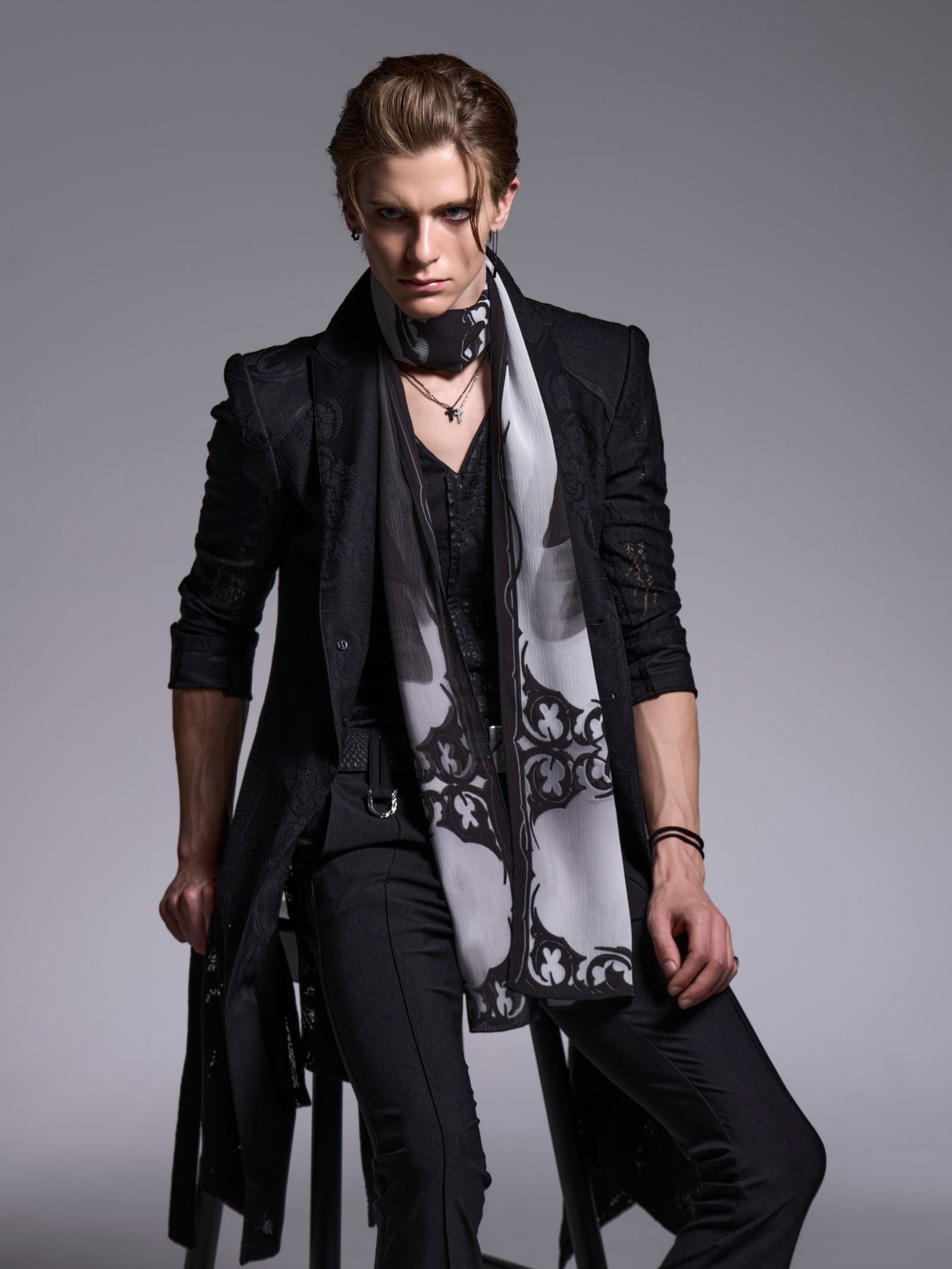 kiryuyrik - 【予約品 】Stole / ストール / ブラック&グレー | BRYAN