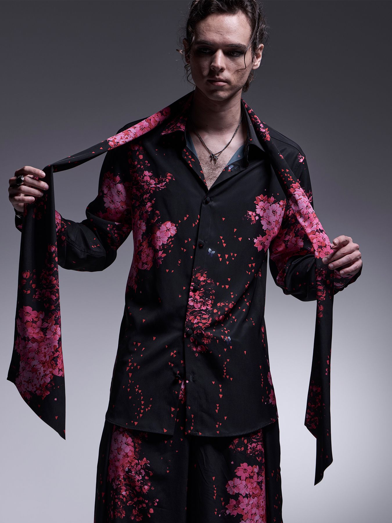 kiryuyrik - 【予約品 】17Stoal / ストール / サクラ ブラック&ピンク