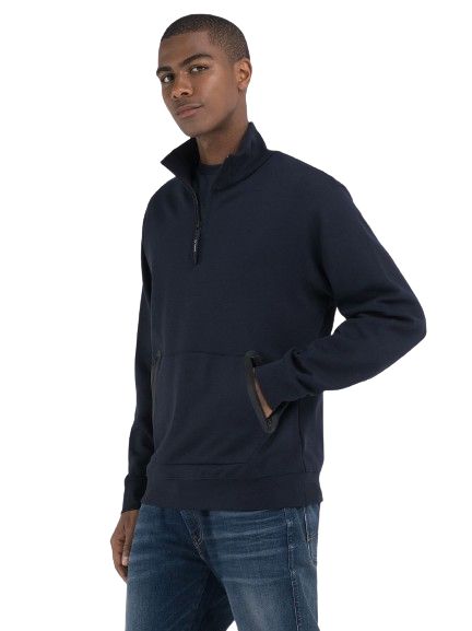 REPLAY - ジップハイネックスウェット / ブルー | BRYAN