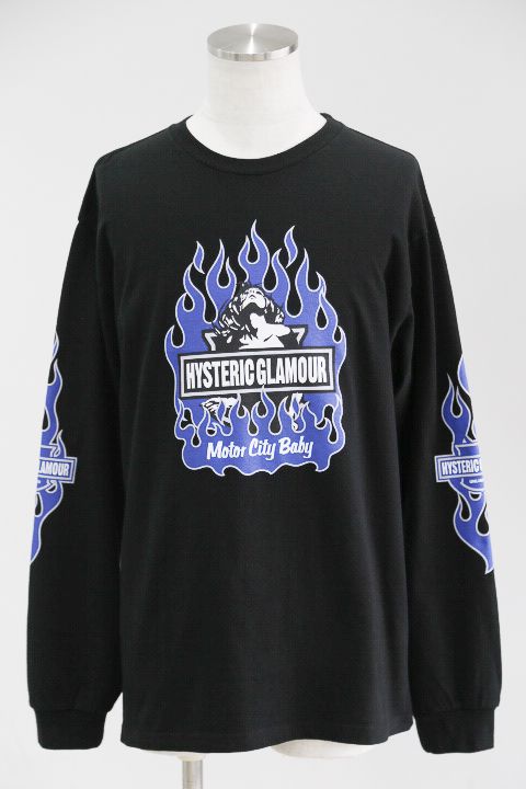 HYSTERIC GLAMOUR - MOTOR CITY BABY Tシャツ / ブラック | Tempt