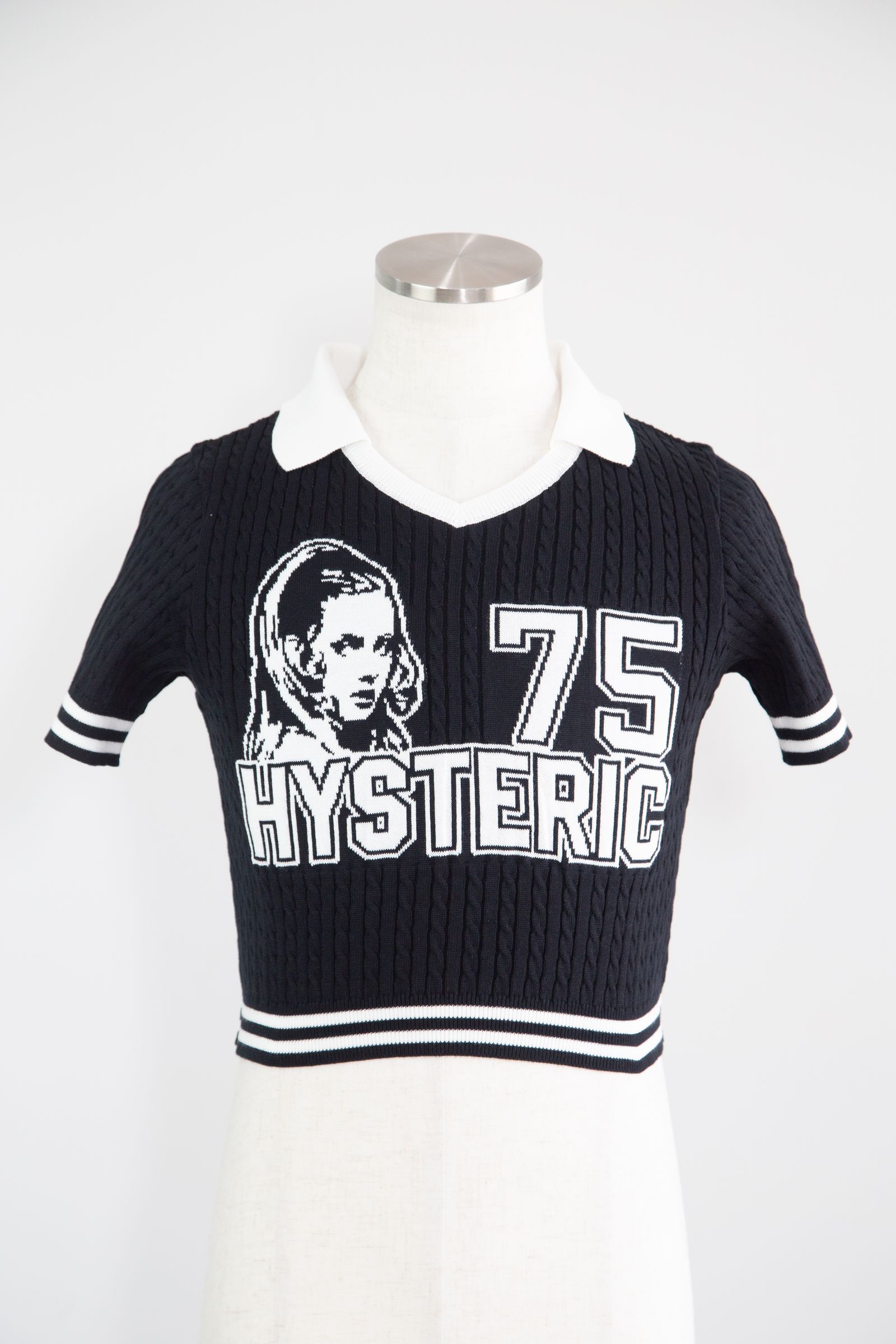 HYSTERIC GLAMOUR - HYSTERIC 75ジャカード チビシャツ / ブラック | Tempt