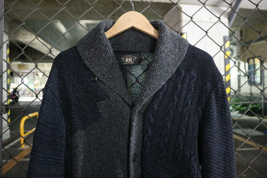 RRL/ダブルアールエル インディゴパッチワークショールカラー