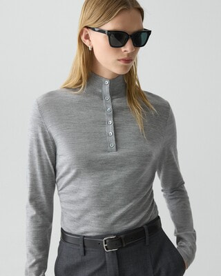 Regal Wool Henley Sweater | WOMEN（レディース）｜Theory 公式通販サイト