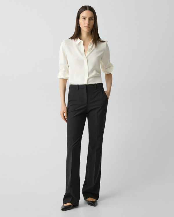Traceable Wool Slim Trouser | WOMEN（レディース）｜Theory 公式通販