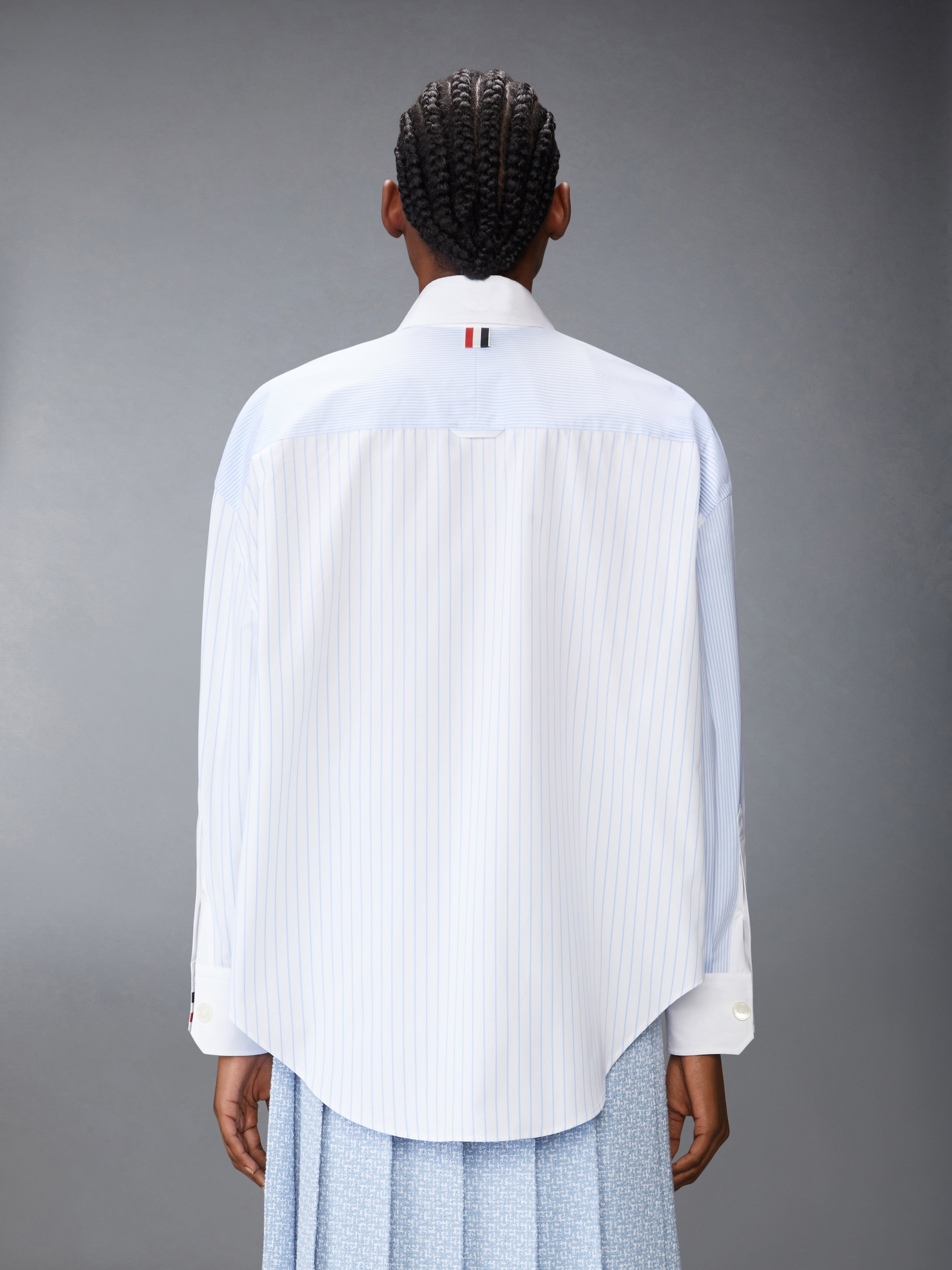 ポプリン ピンストライプ FUNMIX マイクロ ユニバーシティ ストライプ