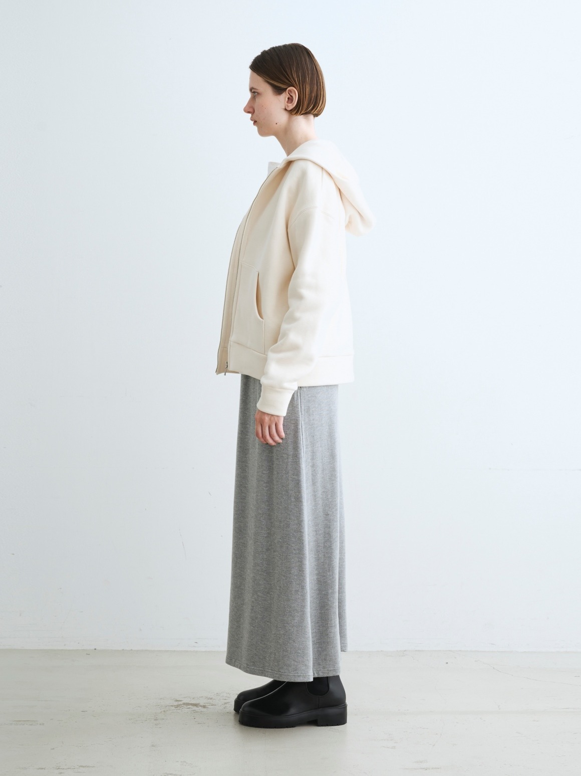 Silky terry zipup hoody｜スリードッツ オフィシャルオンラインショップ