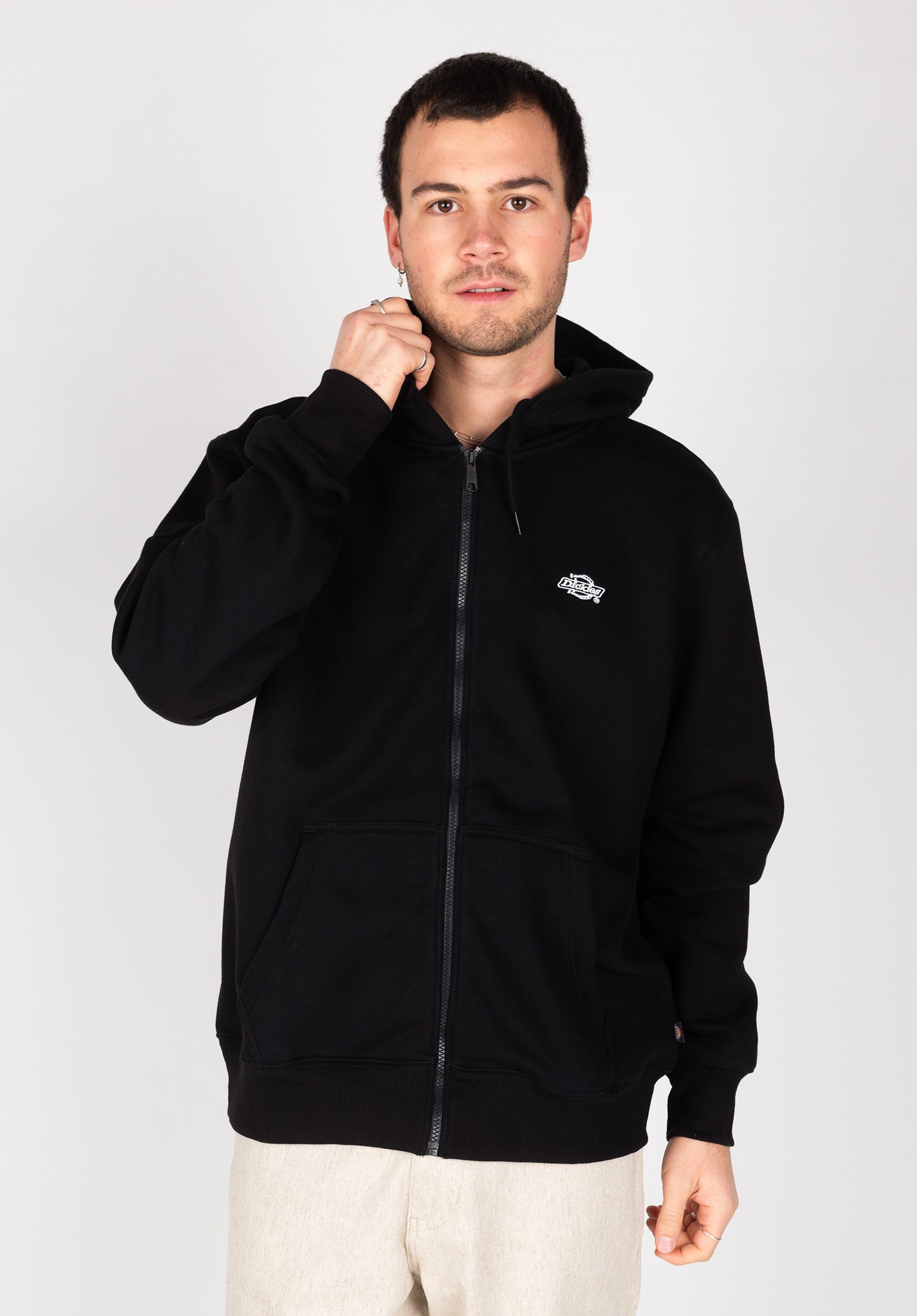 Summerdale Zip Through Dickies Zip-Hoodie in black for men – TITUS