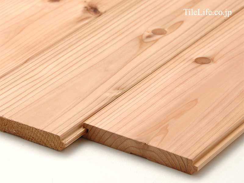 吉野スギ(杉)フローリング 無垢 無塗装 L=2000 15613TOH | タイル