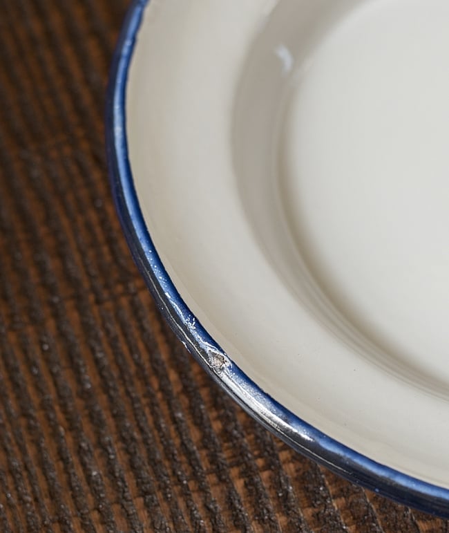 印度琺瑯 アンティーク調のホーロー スーププレート - 22cm の通販