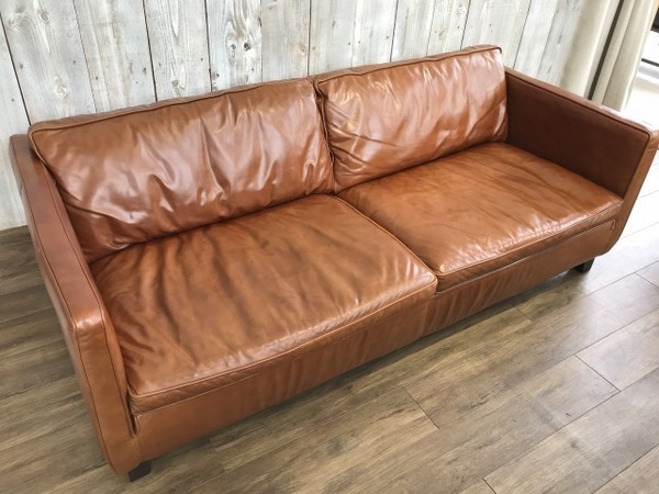 five by five】ACTUS（アクタス）取り扱い 3人掛けレザーソファ（LETTE