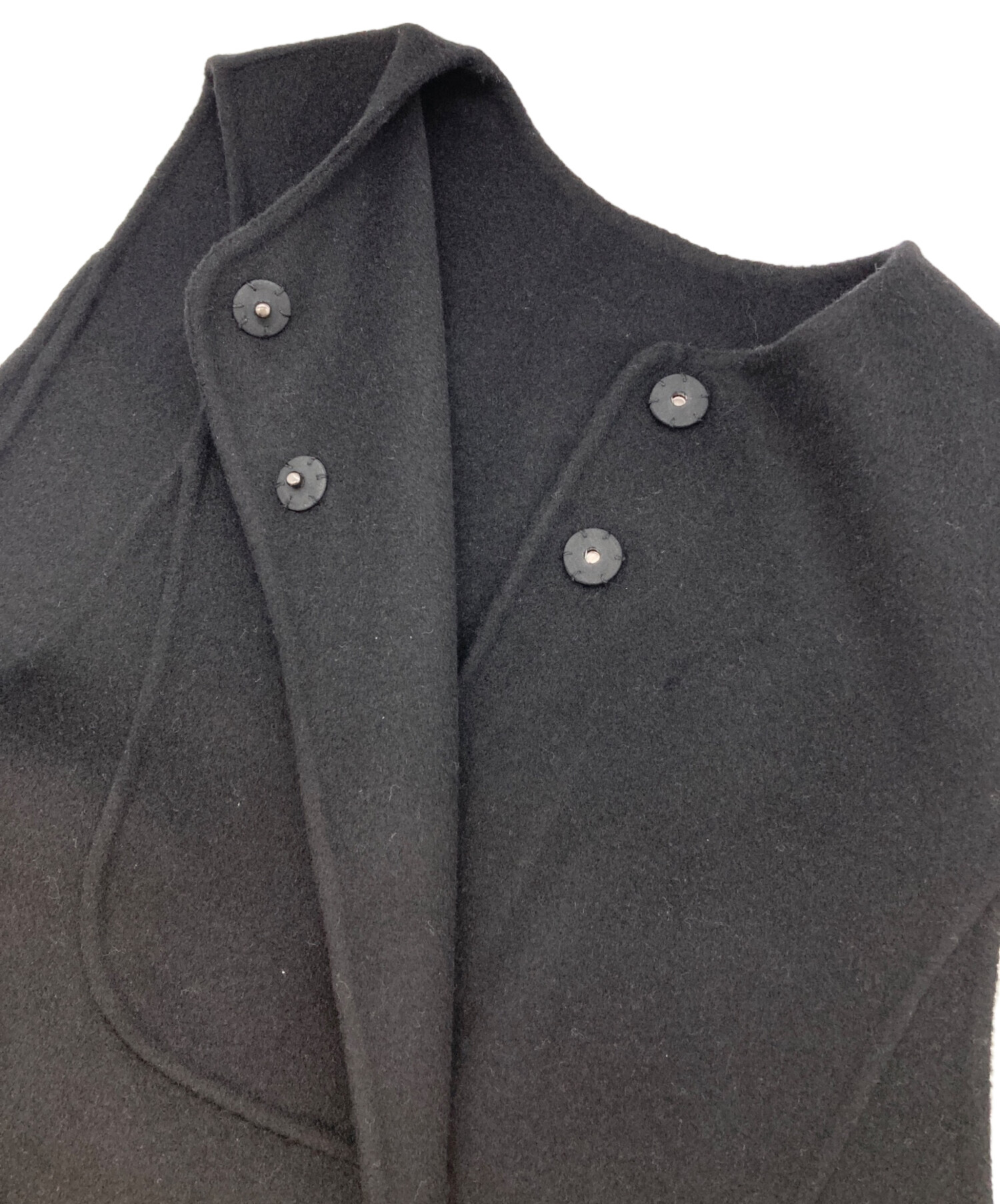 中古・古着通販】machatt (マチャット) リバーウールベスト ブラック