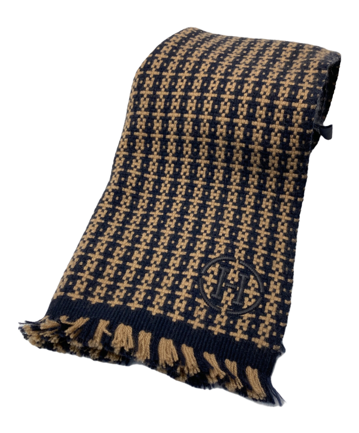 中古・古着通販】HERMES (エルメス) グラフィックHカシミヤマフラー