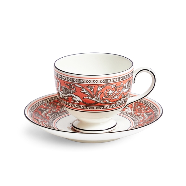 ウェッジウッド】フロレンティーン サーモン ティーカップ＆ソーサー