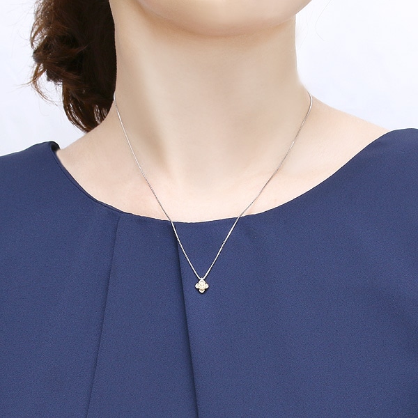 プラチナ鑑定書付ダイヤモンドネックレス（0.18カラット）(RKP048