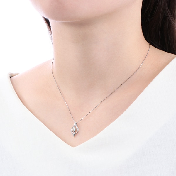 プラチナ鑑定書付ダイヤモンドネックレス(0.23カラット)(RKP024