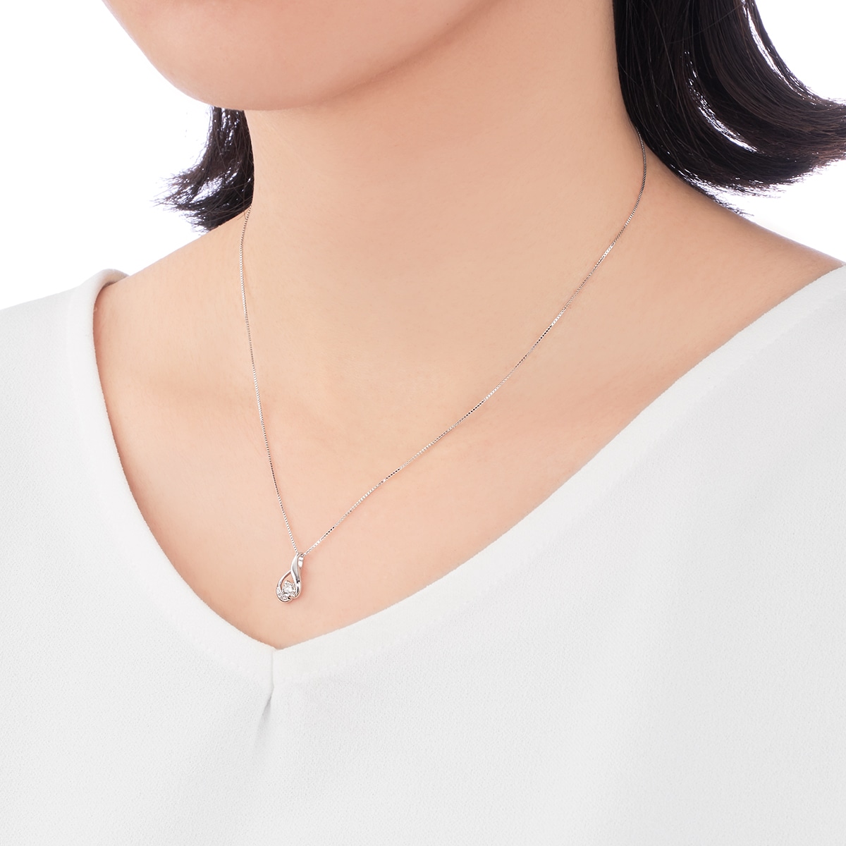 K18ホワイトゴールド/K14ホワイトゴールド鑑定書付ダイヤモンド