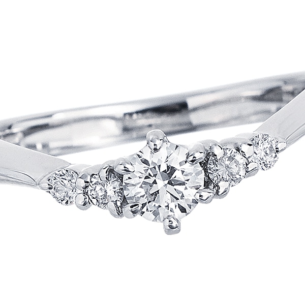 プラチナ鑑定書付ダイヤモンドリング（0.23カラット）(RKR320