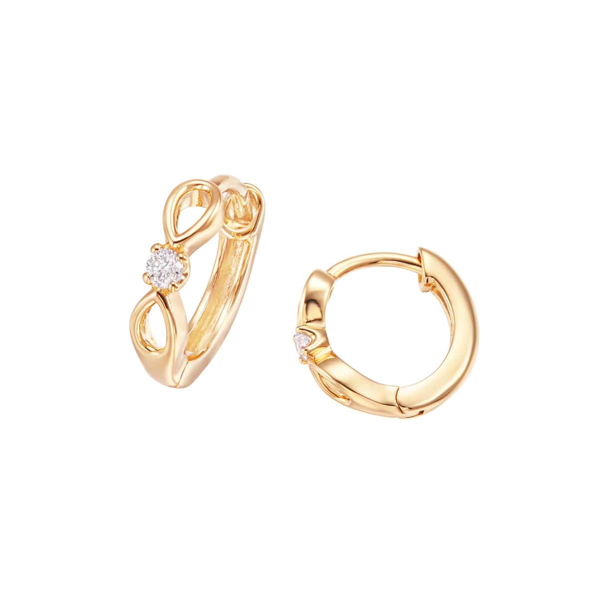 K18イエローゴールドダイヤモンドピアス(RPE281)|TSUTSUMI（ジュエリー