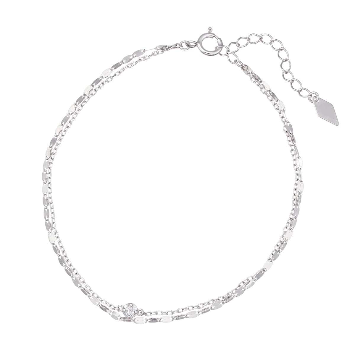 K10ホワイトゴールドアクアマリンブレスレット(RBL657)|TSUTSUMI